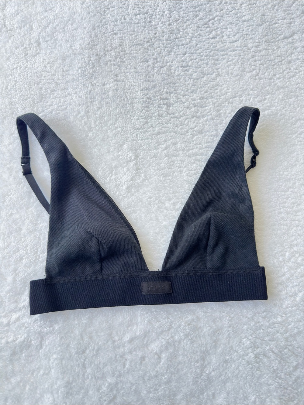 SKIMS Triangle Bra, Navy, Size Small